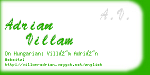 adrian villam business card